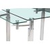 Tornado Modern Extension Dining Table with Clear extension glass in rectangular shape, butterfly leaf extension and stainless steel legs.(Online only)