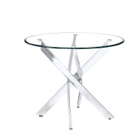 Genesis Round End Table Silver (online only)