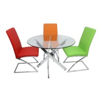 Genesis 39" Round Dining Table Silver (online only)