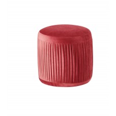 Glaze Blue, Burgundy velvet Ottoman (Online only)
