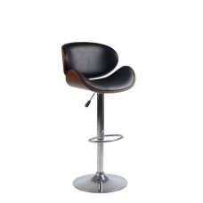 ST-7510 Black PU with Wood Backing Adjustable Bar Chair.  SET OF 2 CHAIRS (Online only)