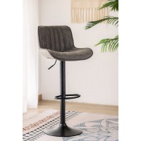 ST-7821 Soft Grey Premium PU Bar Chair (SET OF 2 CHAIRS) Online only