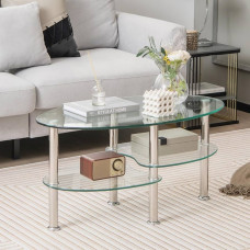 IF-2014 Clear Glass Coffee Table (Online Only )