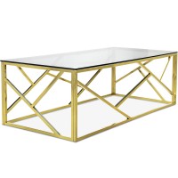 IF-2340-C Coffee Table With Gold Frame (Online Only) IF-2340-C Coffee Table With Gold Frame (Online Only)