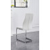 C-1575  Upholstered in soft White PU Dining Chair.SALE JUST SET OF 6 CHAIRS. (Online Only)