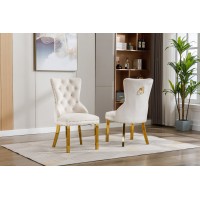 C-1453 Creme Velvet with Gold Legs Dining Chair. SALE JUST SET OF 2 CHAIRS (Online Only) C-1453 Creme Velvet with Gold Legs Dining Chair. SALE JUST SET OF 2 CHAIRS (Online Only)