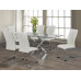 T-1448 Clear Glass Top With chrome legs Dining Table ( Online only)