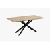 T-1510 Wood Top With Black Steel Legs Dining Table (Online Only)