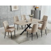 T-1510 Wood Top With Black Steel Legs Dining Table (Online Only)