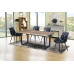 T-1810 Faux Live Edge Wood Table With Black Metal U Shape Legs. (Online only)