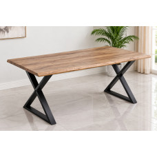T-1811 Faux Live Edge Wood Dining Table (Online only)