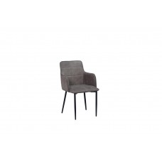 C-1835 Charcoal Brown PU with Black Metal Legs. SALE JUST SET OF 2 CHAIRS.( Online only)