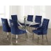 T-1448 Clear Glass Top With chrome legs Dining Table ( Online only)