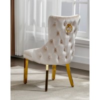 C-1285 Creme Velvet Dining Chair. SALE JUST SET OF 2 CHAIRS.(Online Only) C-1285 Creme Velvet Dining Chair. SALE JUST SET OF 2 CHAIRS.(Online Only)