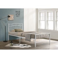 IF-155-W White Metal Single Size bed (Online only)