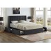IF-5408 Double, Queen size bed with 4 Large Pull-Out Wire Mesh Storage Drawers. Grey Velvet Fabric. (Online Only) IF-5408 Double, Queen size bed with 4 Large Pull-Out Wire Mesh Storage Drawers. Grey Velvet Fabric. (Online Only)