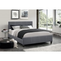 IF-5430 Dark Grey Fabric Single, Double, Queen Bed With Contrast Stitching. (Online only) IF-5430 Dark Grey Fabric Single, Double, Queen Bed With Contrast Stitching. (Online only)