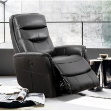 IF-6300 Power Recliner Chair. Soft Black PU. (Online Only)