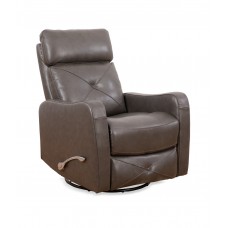 IF-6330 Recliner Chair. Soft Charcoal Leather Match.(Online Only)