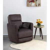 IF-6341-M Recliner Chair. Soft Gun Metal Fabric.(Online Only)