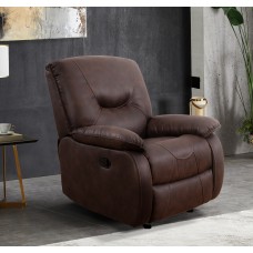 IF-6351 Recliner Chair.Brown Elephant Skin Fabric (online only)