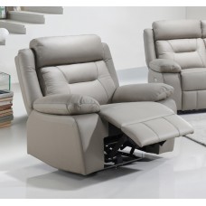 IF-8111 Power Recliner Creme Genuine Leather /Match Chair (Online only)