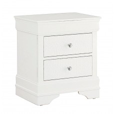 Pompei White PU Front Night stand (Online only) Pompei White PU Front Night stand (Online only)