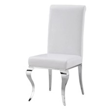 Century Upholstered seat with stainless steel legs Dining chair (Online Only)