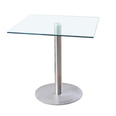 Hurricane 30" x 30 "Dining Table Clear Glass (Online only)