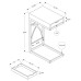 I 3170 Accent table-chrome metal/ Glossy white with a drawer (Online Only) I 3170 Accent table-chrome metal/ Glossy white with a drawer (Online Only)