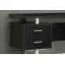 I 7080 Computer Desk-60"L/Espresso/Silver Metal (Online Only)