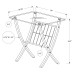 I 3021 Accent table Espresso Bentwood with tempered glass (Online only)