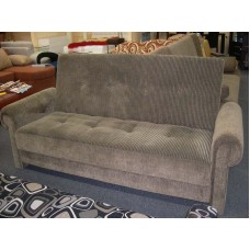 Made in Canada Sofa Bed – Custom Fabric, Wood Frame, Comfortable & Durable ,  with Storage – Convertible Couch for Small Spaces . Delux Davenport with Roll Arms.